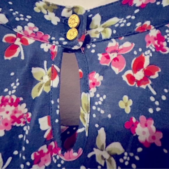 🦋EUC🦋 Anthropologie Floral Sparkle Pattern Tank Sz S - Picture 3 of 4